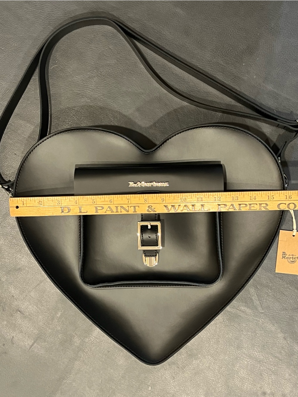 Dr. Martens Large Heart Backpack Crossbody Black - Picture 8 of 10